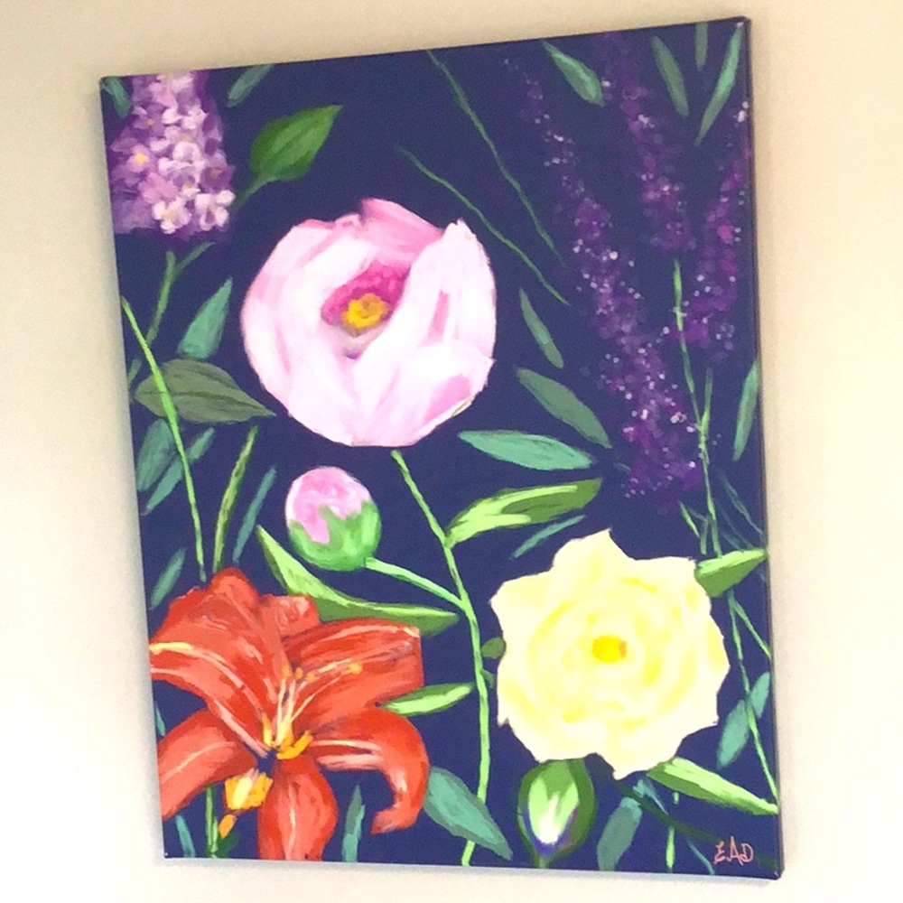 Emily’s Garden, Digital Painting on Canvas
